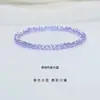 Pulsera Super Flash de Cristal Austriaco Genuino para Mujer, Pulsera de Piedras Preciosas Rosa y Morada, Moderna, Dulce, Brillante y Lujo Accesible