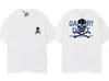 Gallery Dept Lavado y Desgastado Manga Corta Retro High Street Vintage Camiseta Suelta para Pareja Moderna