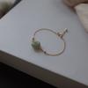 Pulsera con Hebilla Ping An Pulsera de Perlas Redondas de Jade Hetian para Niña Nueva Moda 2023 Regalo de Año de Nacimiento Día de la Madre
