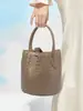 Bolsa de Tecido Artesanal Estilo Novo 2025, Bolsa de Mão Tipo Balde, Bolsa Versátil Casual para Mãe e Filha, Bolsa de Ombro Transversal Simples e Leve de Luxo