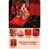 Juego de mesa decorativo para banquete de compromiso, juego completo de adornos para una atmósfera ceremonial, accesorios para fotos, ceremonia de té de bodas