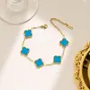 Nuevo collar de cuatro hojas de doble cara de 13 MM más vendido transfronterizo para mujer, diseño de lujo ligero, joyería de moda para celebridades de internet al por mayor