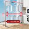 Tubo de acero de pie para exteriores, engrosado, para el hogar, balcón, dormitorio, perchero, estilo simple de una barra, tendedero