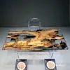 # Mesa de Rio em Resina Epóxi Madeira Maciça Placa Grande Mesa de Chá Mesa de Chá Oceânica Mesa de Jantar Mesa de Café Placa Inteira Mesa de Escritório Chá