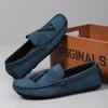 Mocasines de suela blanda para hombre, estilo transfronterizo, de terciopelo, casual, para conducir, planos