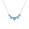 Set de Collar de Zirconia Transfronterizo Europeo y Americano, Colgante Rosa, Joyería de Cadena para Clavícula, Diseño de Nicho, Versátil, Gama Alta, Romántico