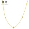 Collar Hip-Hop D0070 Plata S925 para Mujer, Gargantilla Simple y a la Moda, Cadena de Clavícula Elegante con Cuentas de Luz y Cuentas Pequeñas al por Mayor