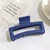 Pinza para el pelo con forma de disco grande de 13 cm, para la parte trasera de la cabeza, con red para el pelo, color rojo, con forma de tiburón, sencilla y esmerilada.