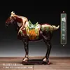 Caballo Tang Sancai Caballo de Cerámica Año del Caballo Adorno Regalo Nacional Artesanía de Caballo Regalo Decoración de Sala de Estar Adorno para el Hogar Seis Caballos