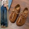 Sapatos Femininos Estilo Birkenstock Envolventes Retrô Outono 2026 Novos Mocassins Casuais Descolados Confortáveis para Calçar