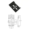 Huayi Mingtong Interruptor de Hebilla de Riel DIN35mm Hebilla de Sujeción Soporte de Montaje Aleación de Aluminio Base Negra y Blanca