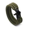 Pulsera de cuerda de paraguas de siete núcleos para exteriores, tejida con hebilla de acero en forma de U, pulsera de supervivencia ajustable para montañismo, acampada, rescate de emergencia
