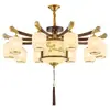 Nueva lámpara, nuevo candelabro estilo chino, lámpara de sala de estar de madera maciza, lámpara de salón de comedor de villa estilo Zen chino, candelabro de dormitorio