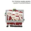 Decorações de Árvore de Natal Familiares de Natal Novas Transfronteiriças Enfeites de Casa Decoração de Carro Plana Acrílica 2D Enfeites Pendurados