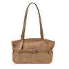 Bolsa de Ombro Grande e Elegante para o Dia a Dia de Mulheres, Nova Moda 2025 com Textura, Bolsa Tote Estudantil para Aula