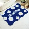 Alfombra de baño absorbente antideslizante de cachemira sintética simple para uso doméstico, resistente a la suciedad, resistente al desgaste, fácil de mantener, felpudo, alfombrilla de inodoro