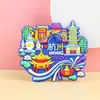 Ímãs de geladeira macios de PVC personalizados para museus, atrações turísticas culturais e criativas, ímãs de geladeira de cidades e lembrancinhas de viagem personalizadas