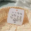 B394 Pendientes de Aleación Dulces, Lindos, Pequeños y Exquisitos, Nuevo Set de Diseño Único, Pendientes Frescos de Mariposa Estilo Ins