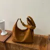 Bolsa Grande de Cor Lisa Personalizada 2026 Novo Estilo Outono Inicial Moda Ombro Único Sobrancelha Bolsa Tote Relaxada para o Dia a Dia