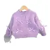 Suéter de Otoño e Invierno para Niñas 2026 Nuevo Estilo Coreano Cardigan de Punto con Lazo Top Versátil para Niñas Pequeñas, Dropshipping de Comercio Exterior