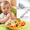 Nuevo Juego de Cuchara de Silicona para Bebé de Acero Inoxidable de Grado Alimenticio, Resistente a Altas Temperaturas Juego de Tenedor y Cuchara de Silicona 304 para Alimentos Complementarios de Bebé Forma de Gota de Agua