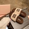 ¡Stock disponible y envío inmediato! Pantuflas de Felpa Gruesas y Suaves con Bloques de Color Casuales, Moda Versátil, Nuevos Colores Otoño-Invierno para Mujer