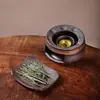 Estufa de Aromaterapia, Set de Estufa para Tostar Té, Calentador de Té con Calefacción de Vela, Potenciador de Aroma para Hojas de Té, Estufa para Tostar Té con Aislamiento Térmico, Estufa Difusora de Aroma de Cedro