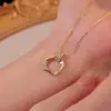 Collar Cuadrado Simple y Elegante para Mujer, Lujo Ligero de Gama Alta, Versátil para el Uso Diario, Cadena para Suéter, Diseño de Nicho, Joyería de Cadena para Clavícula