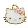 Eb-18 Desenho Animado Estilo Europeu e Americano Gato Esmalte Liga DIY Pingente Acessórios Pulseira Charme Colar Joias Peças Pequenas