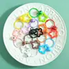 Macaron Estrella de Cinco Puntas Campana Llavero con Cuentas Colgante Llavero Hecho a Mano DIY Colgante con Cuentas Accesorios Mayoreo