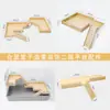 Jaula para Hámster Modificada en una Villa de Lujo de Madera Maciza de Dos Pisos con Doble Capa, Escaleras, Juguetes Planos, Plataforma para Hámster Dorado