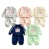 Nuevo Conjunto de Sudadera de Primavera para Niñas, Lindo y Dulce Conjunto de Dos Piezas con Encaje, Disponible al por Mayor