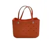 Bolsa de Playa Eva Gran Capacidad Impermeable Almacenamiento Moda Coreana Bolso de Mano Bolsa Estampada Bolso de Agujeros de Moda para Mujer