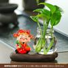 Adornos Hidropónicos Creativos Festivos Dios de la Riqueza Decoraciones para el Hogar Sala de Estar Oficina Pothos Jarrón de Agua Utensilios para Flores