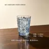 Vaso Grueso de Whiskey a Cuadros de Alta Gama, Estilo Retro de Lujo Ligero, Vaso de Licor de Patrón de Rejilla Hecho a Mano de Nicho