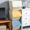 Caixa de Armazenamento de Brinquedos para Porta Lateral Tampa Flip Caixa Fit Doméstica Caixa de Armazenamento de Plástico Lanches Infantis Caixa de Armazenamento com Abertura Inclinada