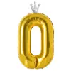 Globos de Número de Corona de 40 pulgadas Versión Americana Globos de Número de Corona Grandes Decoración Colgante Delgada para Fiesta de Cumpleaños de Bebé