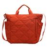 Bolsa de mano grande para ir al trabajo en otoño e invierno, bolsa de hombro para estudiantes, bolsa de mensajero de algodón estilo coreano, bolsa de tela suave y pegajosa portátil