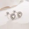 Nuevos Pendientes de Hilo con Diseño de Corazón de Nicho para Mujer, Nueva Moda Personalizada Estilo Clavo de Cartílago Auricular Joyería Versátil para Oreja para Mujer