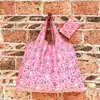 Bolsa de Compras Plegable Ecológica de Moda con Dibujos Animados Coreanos Bolsa de Tote Impermeable de Nylon para Comestibles Bolsa de Almacenamiento Portátil Plegable