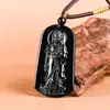 Tinta natural Un producto de tinta de jadeíta Jade Amitabha colgante de jade de hielo Estatua de Buda colgante Sihui jade al por mayor