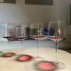 Copa Cuadrada Dos Copas de Vino de Vidrio Borgoña Hechas a Mano Copa de Vino Tinto de Cristal de Alta Calidad Juego para el Hogar