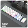 Conjunto de Teclado e Mouse com Fio Viper KM320, Teclado e Mouse Gamer com Teclas Suspensas U+U com Retroiluminação Laranja e Design Rachado