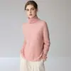 Suéter de cachemira de punto grueso con cuello alto para mujer, jersey, capa base, corte holgado, top de punto moderno para otoño e invierno