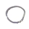 Pulsera de Abalorios Morados con una Paleta de Colores Clara, Fresca, Natural, Sencilla y Discreta, Diseño Elástico, Estilo de Nicho, Adecuada para Estudiantes y Mejores Amigas