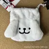 Bolsa de felpa estilo japonés linda para monedas con cordón bolsa portátil para guardar toallas sanitarias accesorio JK bolso cruzado pequeño simple