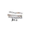 Nuevo conjunto de pulseras elásticas de mariposa con cuentas de cerámica acrílica estilo europeo y americano, pulsera de estilo étnico vintage, pulsera de nicho