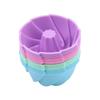 Forma Redonda de Silicone para Bolo Chiffon Pequeno Grau Alimentício Resistente a Alta Temperatura Caixa Suplementar de Alimentos para Crianças Suprimentos para Festa de Aniversário Infantil