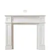 Gabinete Decorativo de Chimenea de Madera Maciza Estilo Francés Vintage, Estante de Chimenea Falsa Blanco y Negro Estilo Europeo y Americano, Accesorio para Fotografía de Alojamiento