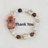 Pulsera de Cerámica de Jingdezhen, Regalo de Estilo Chino Tradicional, Tejida a Mano, Fresca y Versátil para Niñas, Nueva Pulsera de Hilo de Cerámica Estilo Chino